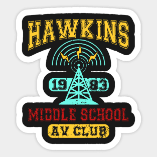 Stranger Things Tee - Hawkins AV Club 1 Sticker